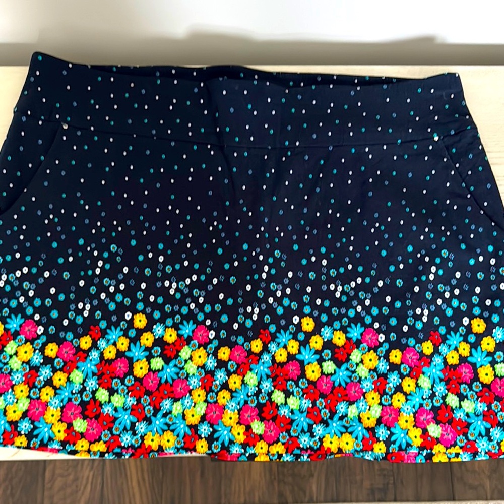Navy and Floral skort
